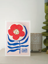 Load image into Gallery viewer, Flower Badge with Greeting Card
