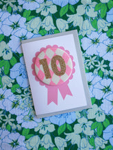 Load image into Gallery viewer, 10th birthday badge and card
