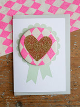 Load image into Gallery viewer, Heart Badge with Greeting Card
