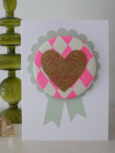 Load image into Gallery viewer, Heart Badge with Greeting Card
