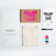 Load image into Gallery viewer, packaging for design your own t-shirt kit
