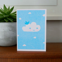 Load image into Gallery viewer, Cloud Riso Printed Greeting Card, A6
