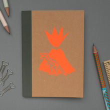 Load image into Gallery viewer, Dinosaur Hand Screen Printed Notebook
