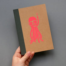 Load image into Gallery viewer, Octopus Hand Screen Printed Notebook