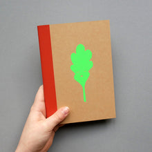 Load image into Gallery viewer, Oak Leaf Hand Screen Printed Notebook