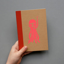 Load image into Gallery viewer, Octopus Hand Screen Printed Notebook
