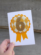 Load image into Gallery viewer, 6th birthday badge and card
