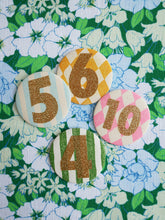 Load image into Gallery viewer, Birthday Card With Candy Striped Number Badge
