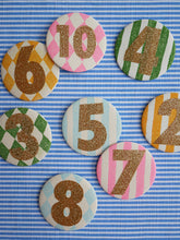 Load image into Gallery viewer, Birthday Card With Candy Striped Number Badge
