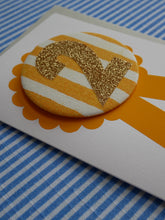 Load image into Gallery viewer, Birthday Card With Candy Striped Number Badge
