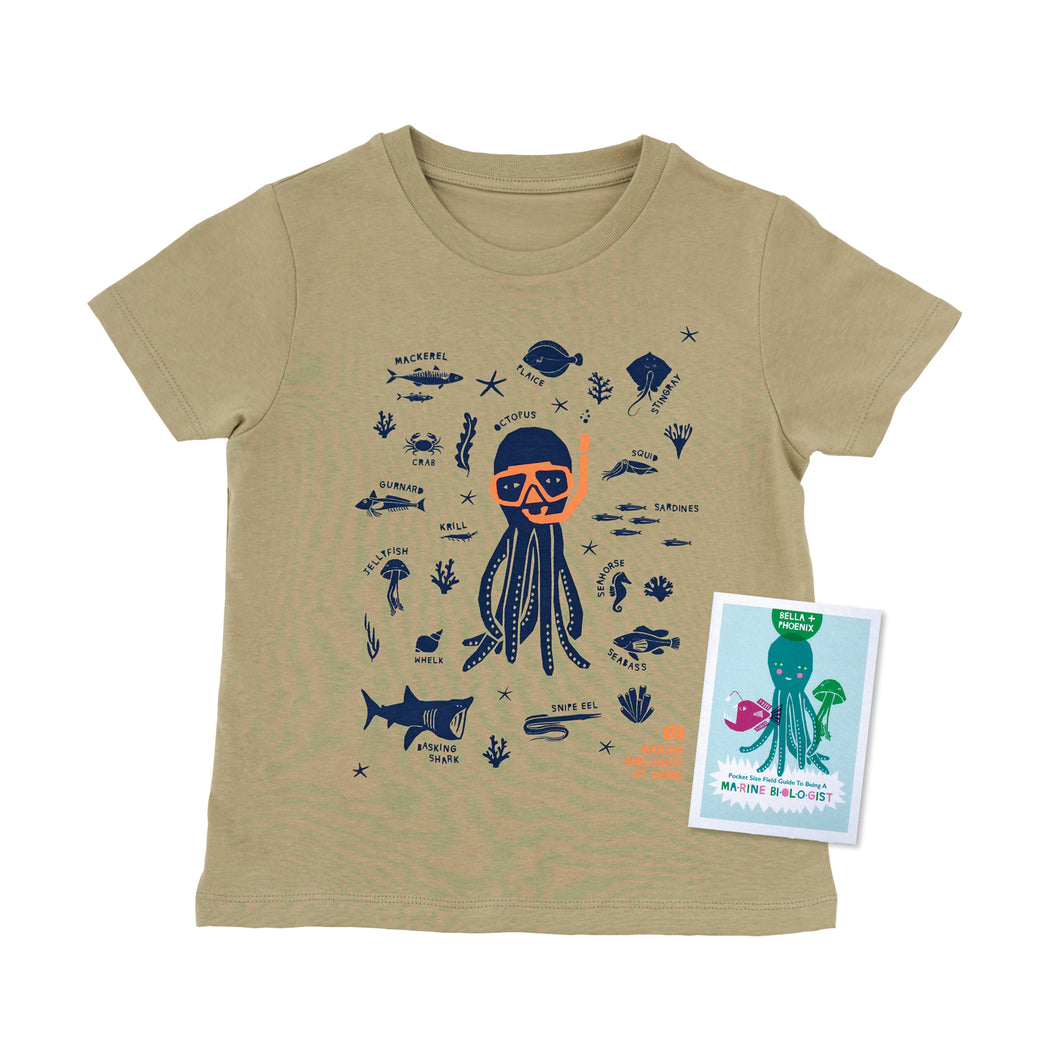 British Sea Life Organic T-shirt And Booklet