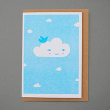 Load image into Gallery viewer, Cloud Riso Printed Greeting Card, A6
