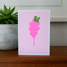 Load image into Gallery viewer, Oak Leaf Riso Printed Greeting Card, A6
