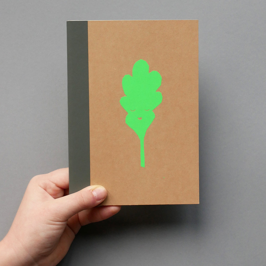 Oak Leaf Hand Screen Printed Notebook