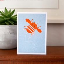 Load image into Gallery viewer, Bee Riso Printed Greeting Card, A6
