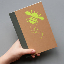 Load image into Gallery viewer, Bee Hand Screen Printed Notebook
