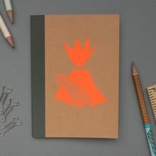 Load image into Gallery viewer, Dinosaur Hand Screen Printed Notebook
