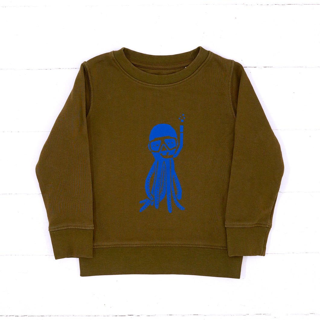 Octopus Print Organic Sweater