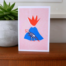 Load image into Gallery viewer, Dinosaur Riso Printed Card, A6
