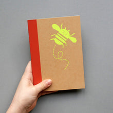 Load image into Gallery viewer, Bee Hand Screen Printed Notebook
